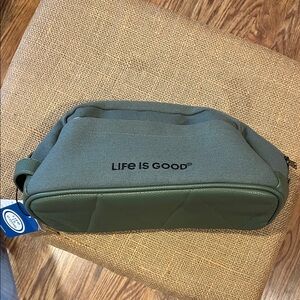Life Is Good Olive Men's Toiletry Bag